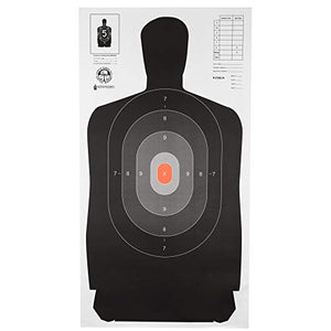 Law Enforcement Targets B-27NCJA Dark-to-Light Silhouette Target 24x45 Inch 100 Per