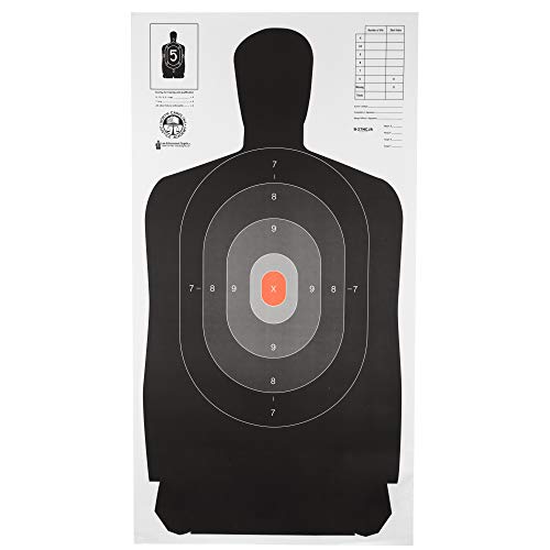 Law Enforcement Targets B-27NCJA Dark-to-Light Silhouette Target 24x45 Inch 100 Per