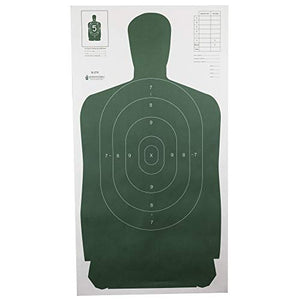 Law Enforcement Targets B-27S Standard Silhouette Target 24x45 Inch Green 100 Per
