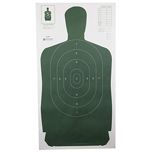 Law Enforcement Targets B-27S Standard Silhouette Target 24x45 Inch Green 100 Per