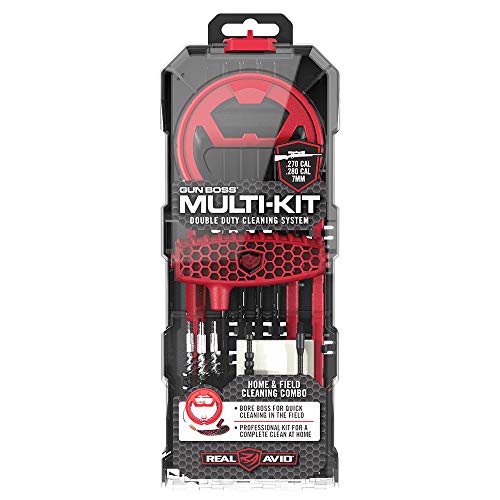 Real Avid Rifle Cleaning Kit & Range Gun Tool Kit for .270cal/.280cal/7mm Caliber Rifles Complete Gun Cleaning Kit with Bore Snake, Bore Brush Set, Cleaning Rod & Gun Cleaning Rifle Accessories