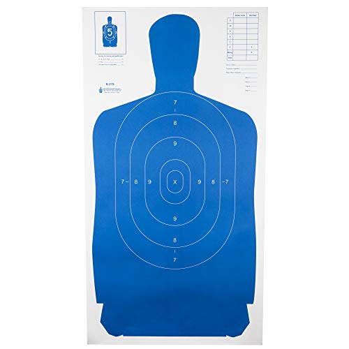 Law Enforcement Targets B-27S Standard Silhouette Target 24x45 Inch Blue 100 Per
