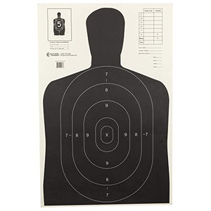 ACTION TARGETS B-27E Black ECON BLK SIL TRGT 100 Pack