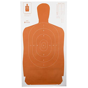 Law Enforcement Targets B-27S Standard Silhouette Target 24x45 Inch Orange 100 Per