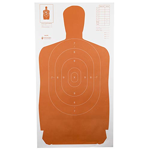 Law Enforcement Targets B-27S Standard Silhouette Target 24x45 Inch Orange 100 Per