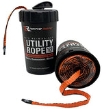 Rapid-Rope Multipurpose Non-Tangle Rope, Camping, Hiking, Hunting & Fishing, Paracord, Multitool Tactical Gear, Must Have for Survival Kit, Climbing Essentials, Tow or Tie Down Rope, Orange
