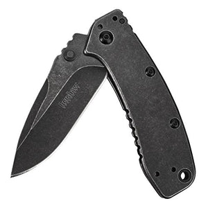 Kershaw Cryo II BlackWash Pocket Knife (1556BW), 3.25ÃÂÃÂ¢ÃÂÃÂÃÂÃÂ 8Cr13MoV Stainless Steel Blade; 410 Stainless Steel Handle, SpeedSafe Assisted Opening, Frame Lock, 4-Position Deep-Carry Pocketclip; 5.5 OZ