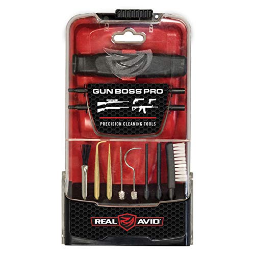 Real Avid Gun Cleaning Tool Kit: Universal Gun Accessories, Gun Maintenance Tools for Detailing with Gun Brushes, Picks and Scrapers for Pistol and Rifle Cleaning