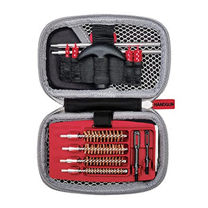 Real Avid Handgun Cleaning Kit: All in One 13 Piece Pistol Cleaning Kit With Cleaning Rod, Bore Brushes, Gun Cleaning Jags & Gun Cleaning Patches For .22 .357 9MM .38 .40 .44 & .45 Caliber Handguns
